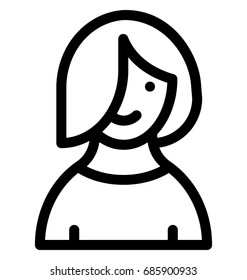

Female Line Vector Icon 
