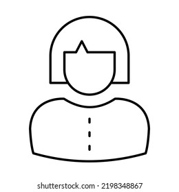 Icono del vector de línea femenino fácilmente modificado

