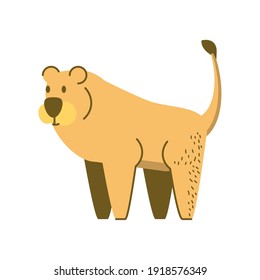 female lion jungle animal in cartoon abstract design vector illustration