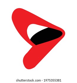 female lip open vector design