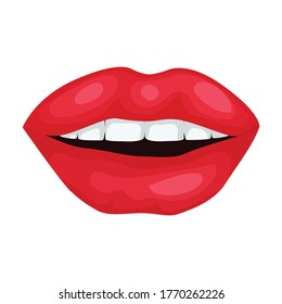 Female Lip Vector Iconcartoon Vector Icon Stock Vector (Royalty Free ...