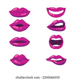 weibliche Lippen Emotion Expression.