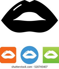 Female lips icon.