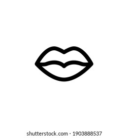 Icono de labios femeninos. Diseño de iconos para las celebraciones del Día Internacional de la Mujer