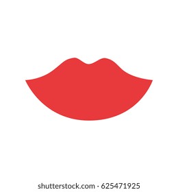 female lips isolated icon