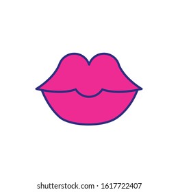 female lips isolated icon vector illustration design
