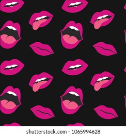  female lips pattern .lip and mouth vector illustration
