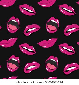  female lips pattern .lip and mouth vector illustration