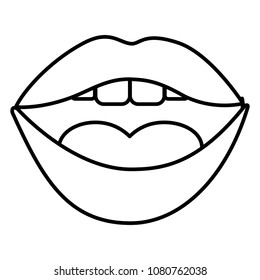 Female Lips Pop Art Style Stock Vector (Royalty Free) 1080762038 ...