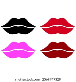 female lips set icon vector illustration symbol