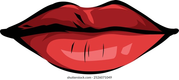 Vector de labios femeninos para necesidades de diseño