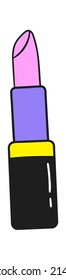 Female Lipstick Beauty Cosmetics Icon. Vector illustration