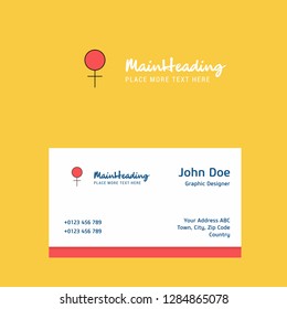 Female logo Design with business card template. Elegant corporate identity. - Vector