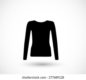 Female Long Sleeve Shirt Icon Vector