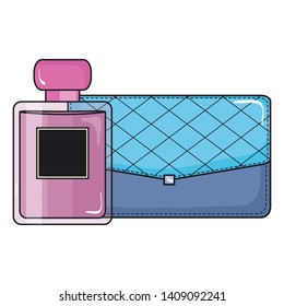 female lotion bottle with hand bag