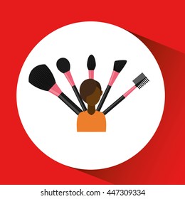 female makeup design, vector illustration eps10 graphic 