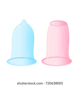 female and male condoms