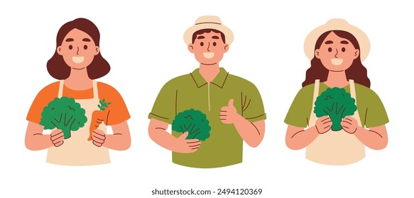 Female and Male Gardener Farmer