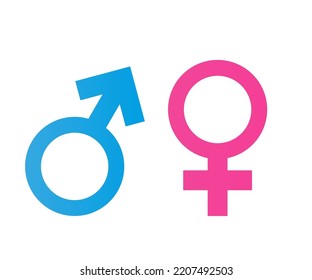 Female And Male Gender Icon. Vector Illustration