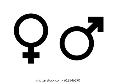 Female And Male Gender Symbol Set