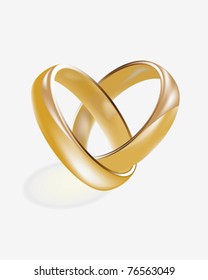 female and male gold wedding rings