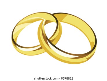 female and male gold wedding rings