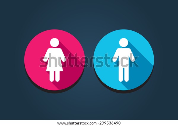 Female Male Icons Stock Vector (Royalty Free) 299536490