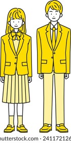 Female and male students in uniform