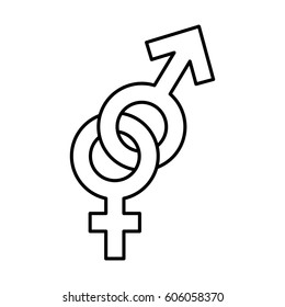 Female Male Symbol Isolated Icon Vector Stock Vector (Royalty Free ...