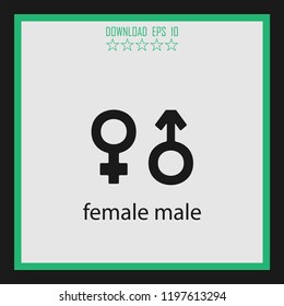 female male  vector icon