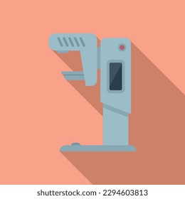 Female mammography machine icon flat vector. Clinic patient. Lab ray