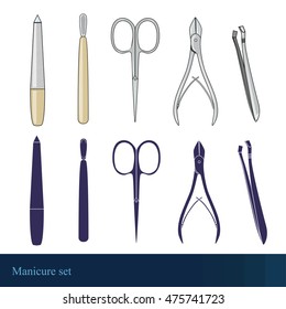 female manicure set with 