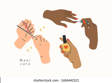 31 Painting on all nails Images, Stock Photos & Vectors | Shutterstock