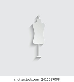 female  mannequin icon vector. Manikin icon