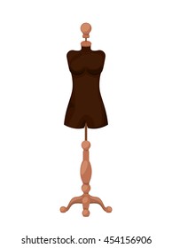 female mannequin isolated icon design