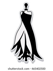 female mannequin isolated icon vector illustration design
