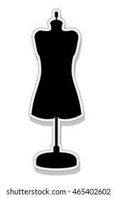female mannequin isolated icon vector illustration design
