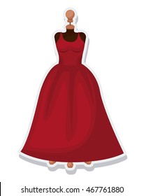 female mannequin isolated icon vector illustration design