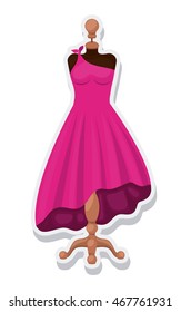 female mannequin isolated icon vector illustration design