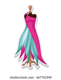 female mannequin isolated icon vector illustration design