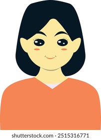 Female Medical Staff Avatar in Flat Cartoon Design. Vector Character Illustration.