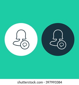 Female message user icon