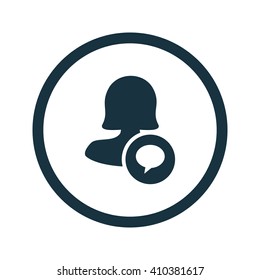 Female message user icon