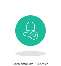 Female message user icon