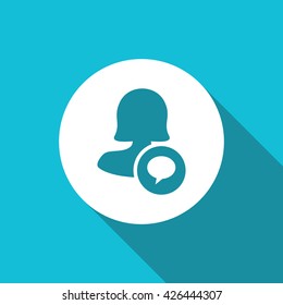Female message user icon