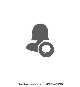 Female Message User Icon