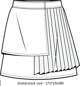Box Pleats Skirt Illustration Design ai Eps Pdf Jpg Png - Etsy Canada