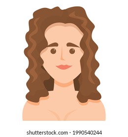 Female model icon. Cartoon of Female model vector icon for web design isolated on white background