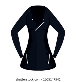 female motorcycle jacket wear isolated icon vector illustration design