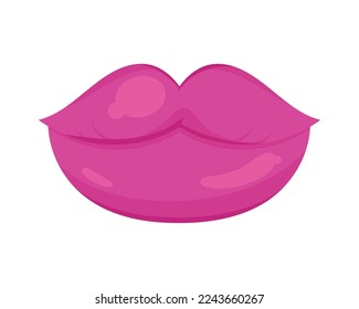 female mouth psychedelic style icon
